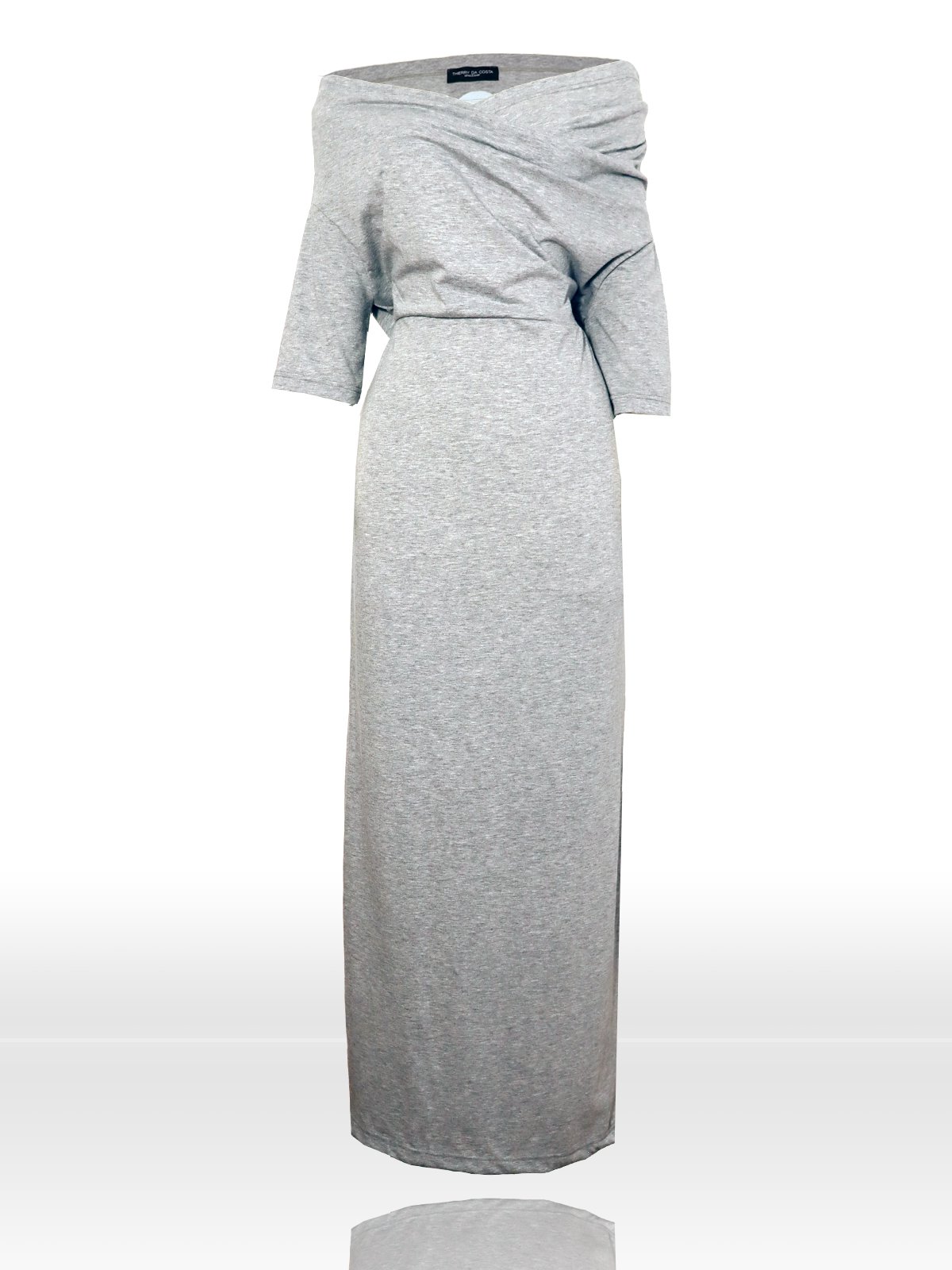10b gris front flat dress