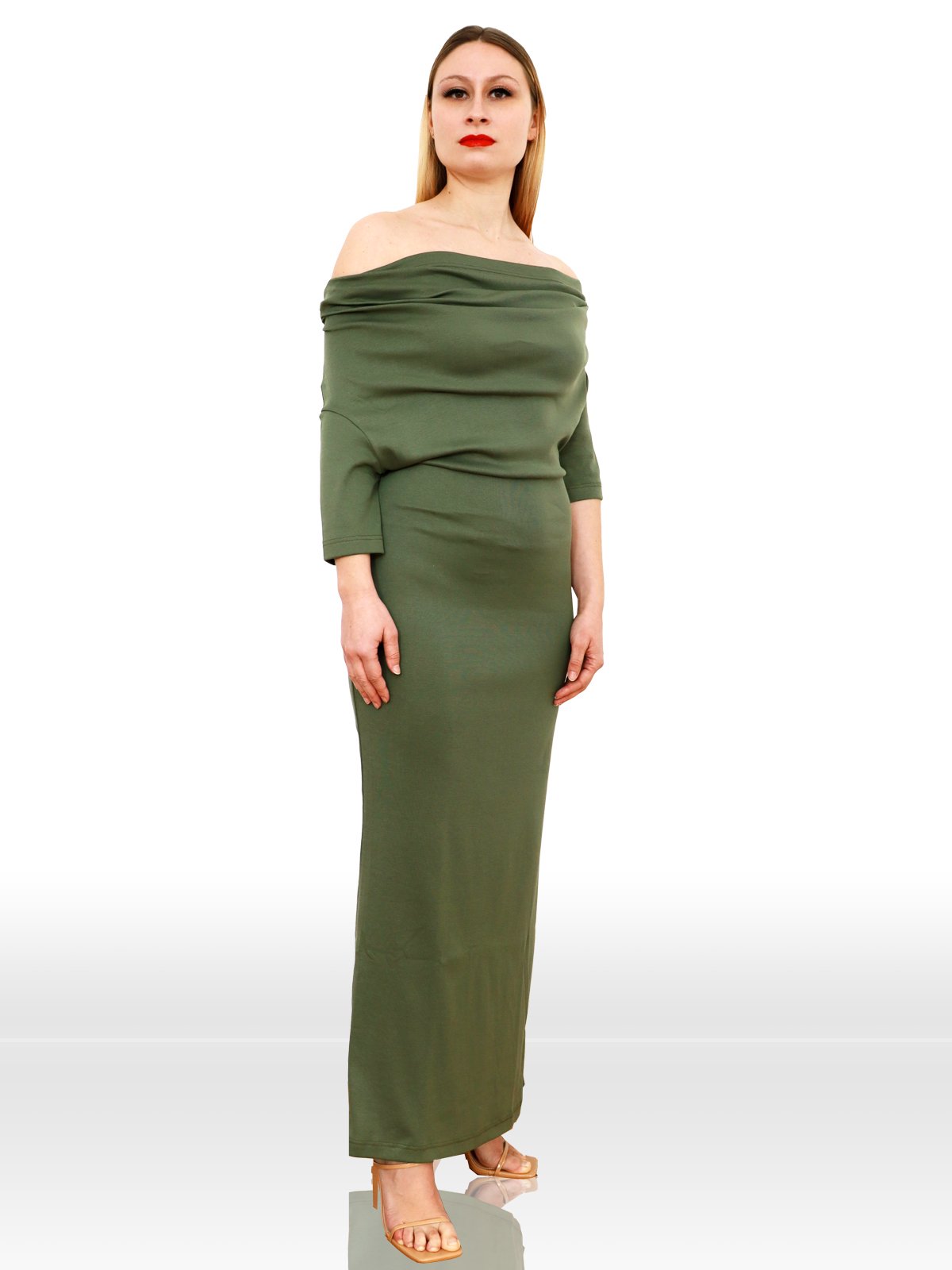 20a khaki front dress